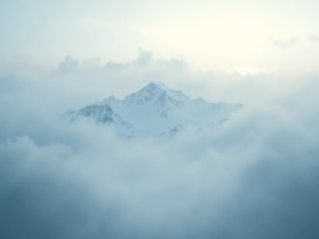 A mountain full of clouds 