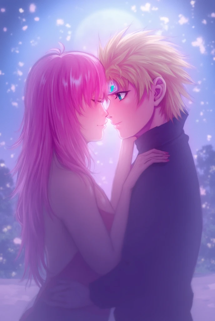 Sakura and Naruto kiss on the tongue