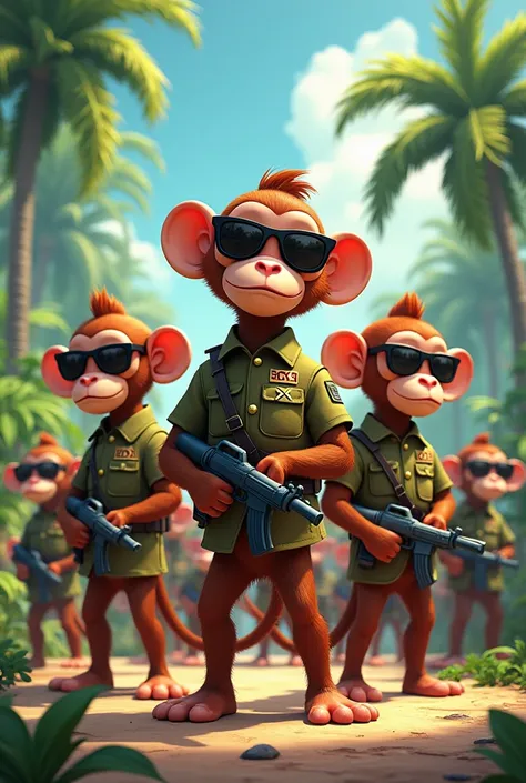  Monkey Soldiers Disney Style　Army Name Oxo Sunglasses 