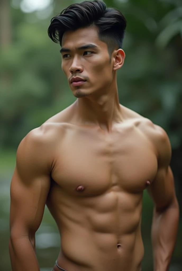 Handsome Vietnamese  Man, six pack, 25 years old, dont wear everything 