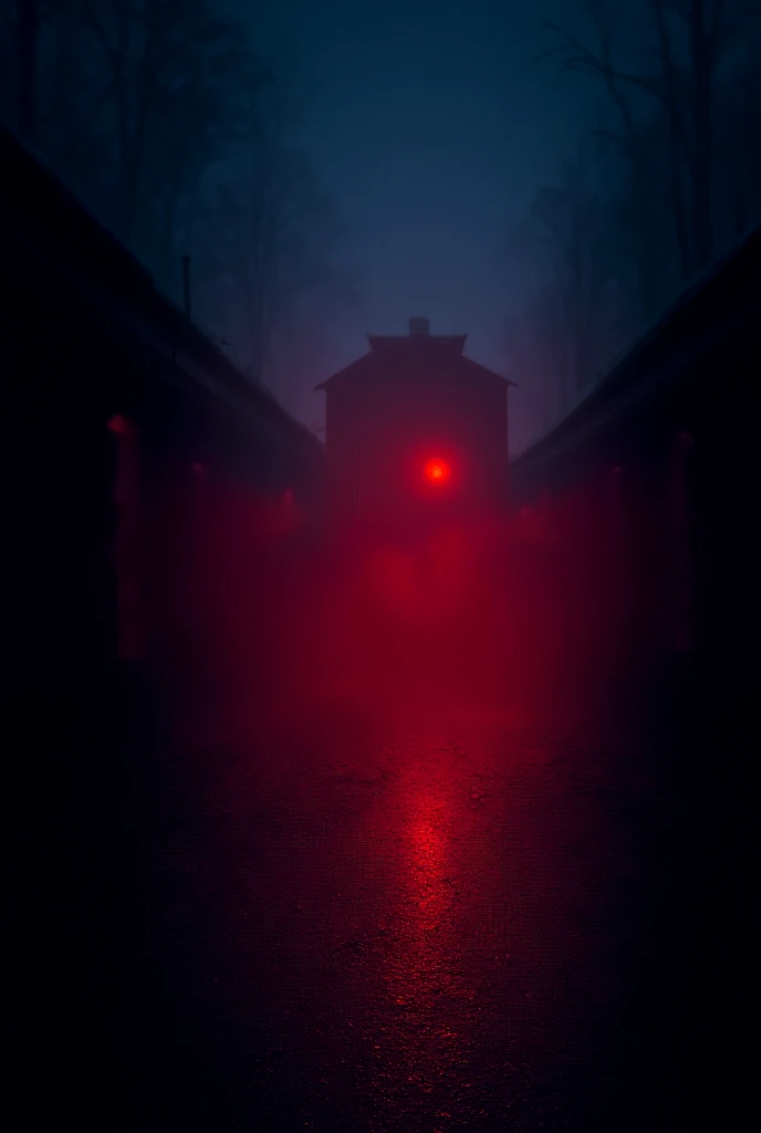 A Dark Night Rail Station And Ghost train Red Light This Scared Pic