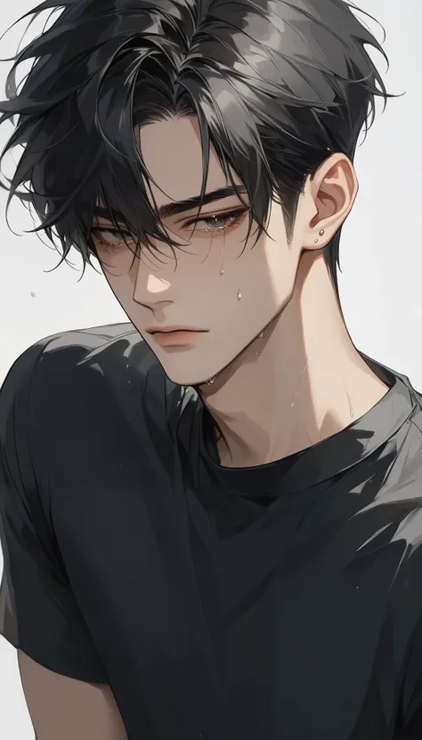 (score_9, score_8_up), medium hair, masterpiece, best quality, 1 man , black hair , perfect face , black eye , handsome male , Alone, adult male , delicate line drawingimpasto, masterpiece, high resolution, Top quality, unique , 1 male , nice , tanned skin...