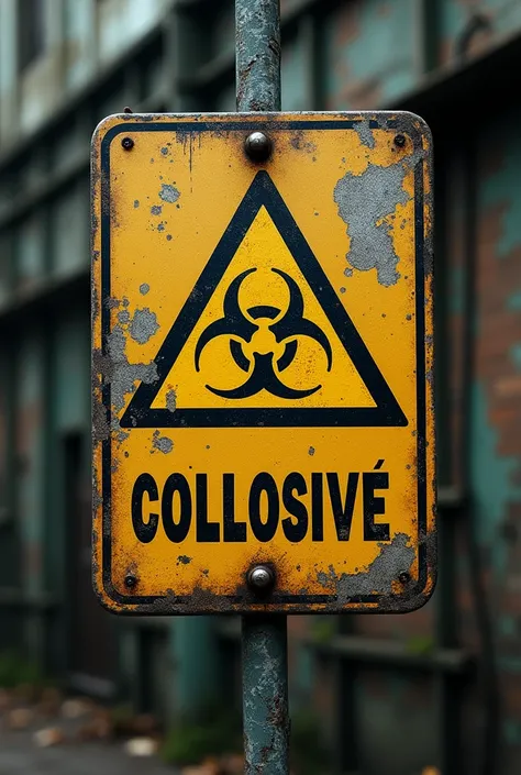 high quality, 8K Ultra HD, corrosive warning sign