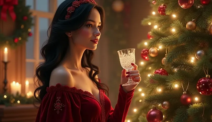 Snow White Celebrating Christmas full Adult Girl