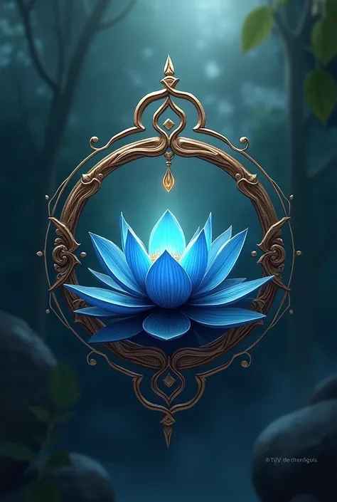 Cocoa and blue lotus ceremony logo
