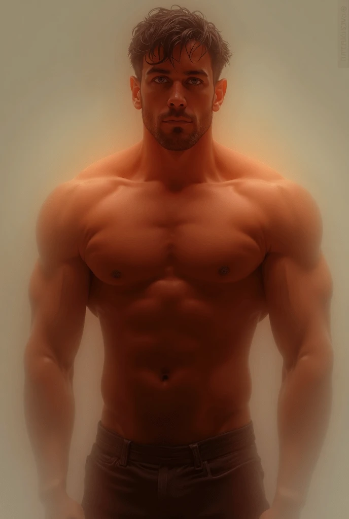 Hot muscular hot strong man naked 