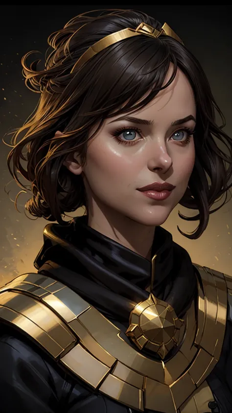 a woman in a black scarf and gold headpiece, fantasy concept art portrait, beautiful character painting, character concept art portrait, stunning character art, character art portrait, portrait of a female mage, rpg portrait concept art, character portrait...