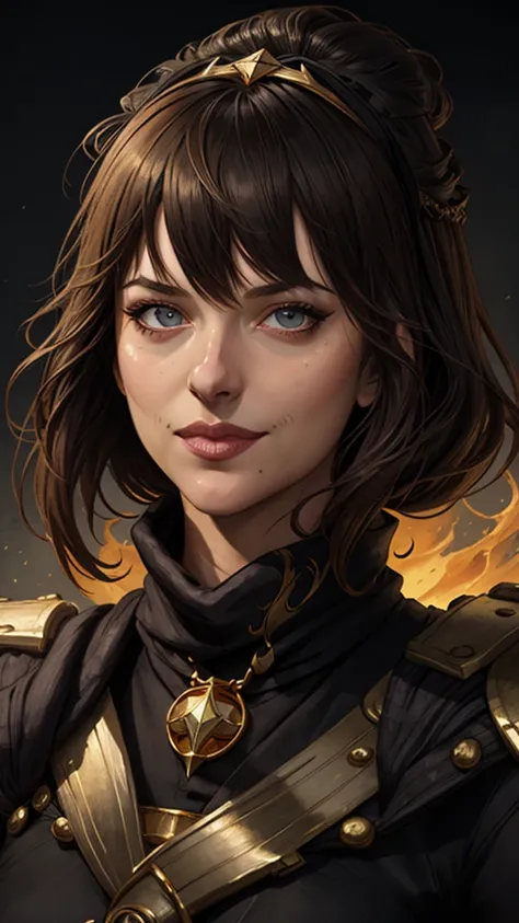 a woman in a black scarf and gold headpiece, fantasy concept art portrait, beautiful character painting, character concept art portrait, stunning character art, character art portrait, portrait of a female mage, rpg portrait concept art, character portrait...