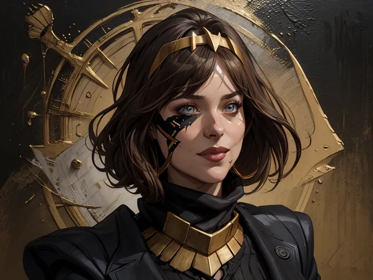 a woman in a black scarf and gold headpiece, fantasy concept art portrait, beautiful character painting, character concept art portrait, stunning character art, character art portrait, portrait of a female mage, rpg portrait concept art, character portrait...