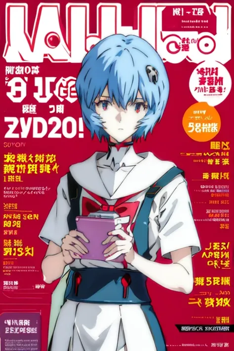 Rei Ayanami, evangelion, Seifuku, magazine cover