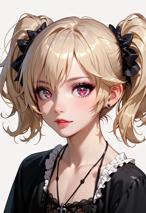 score_9, score_8_up, score_7_up, beautiful, perfect eyes, Sparkling Ruby eyes, Poppy gothic 1boy