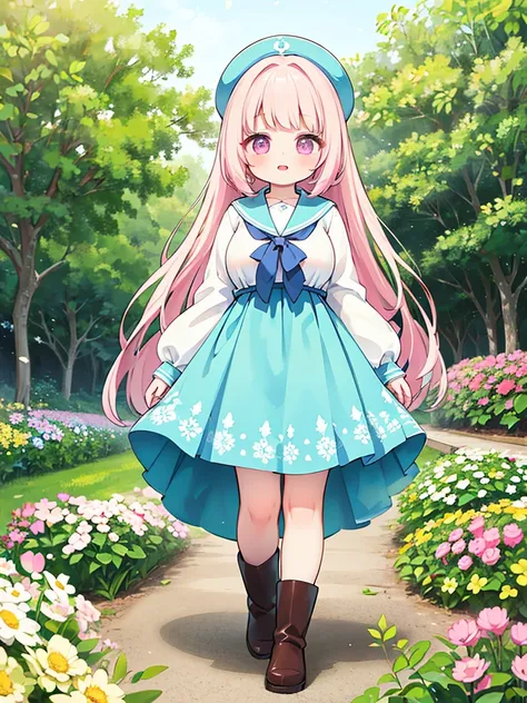 Extremely detailed CG unified 8K wallpaper, very fine 8KCG wallpaper, absurderes，Lori ，Best quality ，ultra - detailed ，Beautiful face  ，tmasterpiece、Head-to-waist display、A girl stands、top-quality(tmasterpiece), top-quality, 1girl in, A pink-haired、twoside...