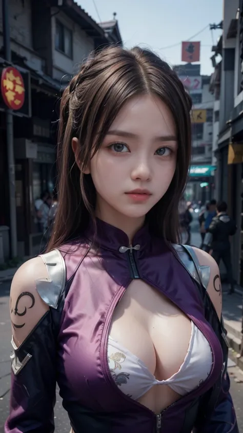 Game art，The best picture quality，Highest resolution，8k，((A bust photograph))，((Portrait))，(Rule of thirds)，Unreal Engine 5 rendering works， (The Girl of the Future)，(Female Warrior)， 22-year-old girl，(Female hackers)，(Ancient Oriental hairstyle)，(A beauti...