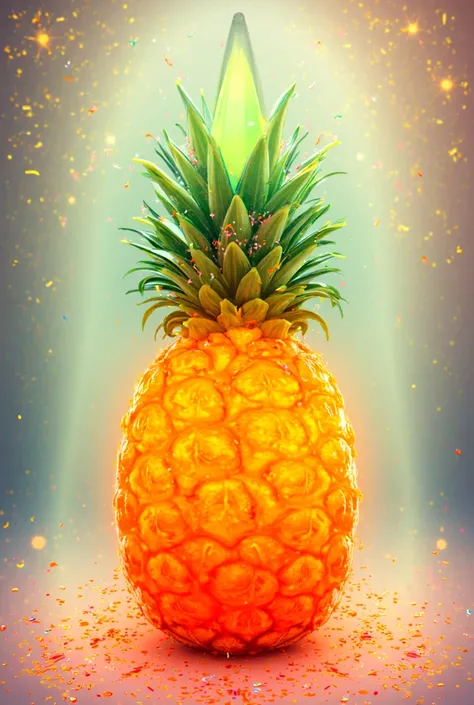 Happy New Year Pineapple Postcard
