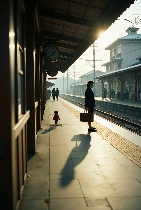 35mm Lens，Polygonal，return，side， silhouette， overhead shot ，cat， standing，doll，I have a small school bag，Tram，Hokkaido，Autumn Station，Wooden House， platform ，  clock,Luang Prabang,suit, ties, (delicate face), ( Fluffy Fine Fur )，（  35mm cinema lens  ），（Pol...