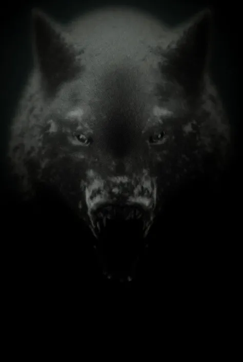 angry face of wolf