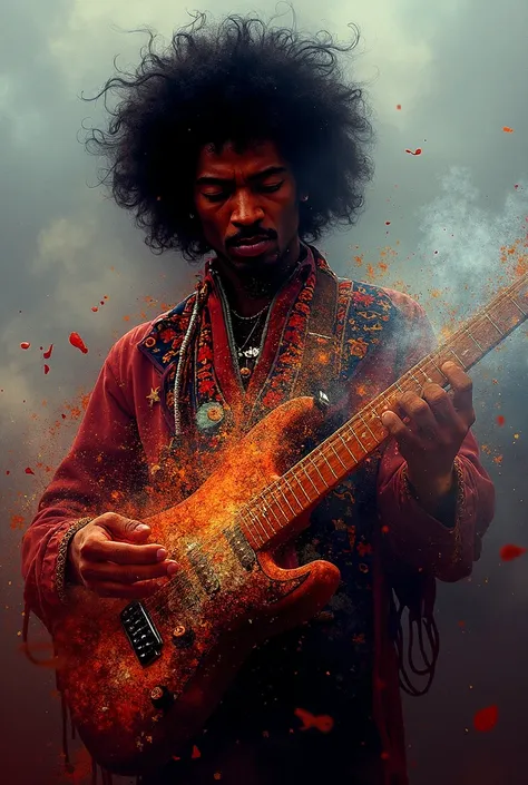 Jimi Endry with electric guitar 
