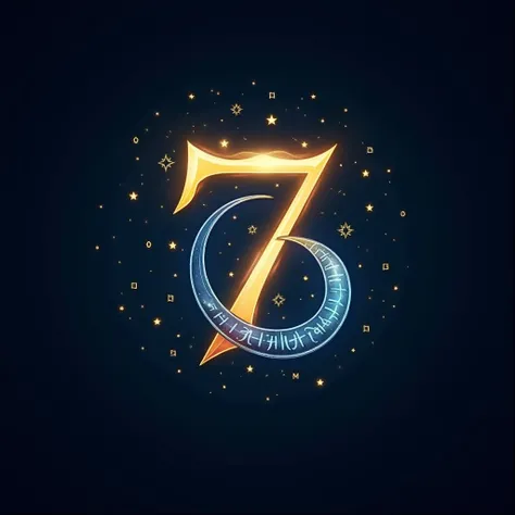 "Create an Instagram avatar for a page called Тайна чисел (Mystery of Numbers) dedicated to numerology. The design should feature a mystical and elegant vibe, with a glowing numerical symbol or pattern (such as a number 7 or a series of digits in a spiral)...