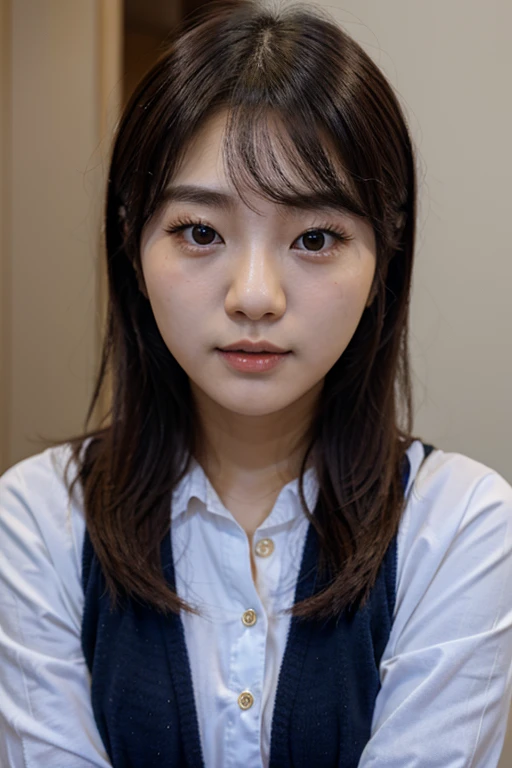 Korean girl with a small face and cute