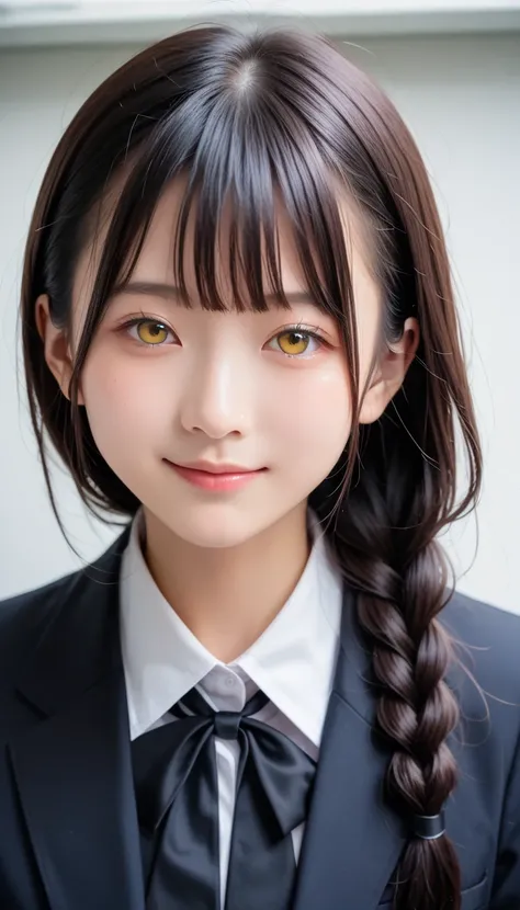 8k,  super high res,  top quality , masterpiece, 三分割法によるphotograph, surreal,photograph, one woman,( girl:1.3), cute, cute顔,  beautiful eyes in every detail,  in fine detail,masterpiece,一人の girl:1.2, Japanese woman,Young Wife,extream close up,smile,Black ha...