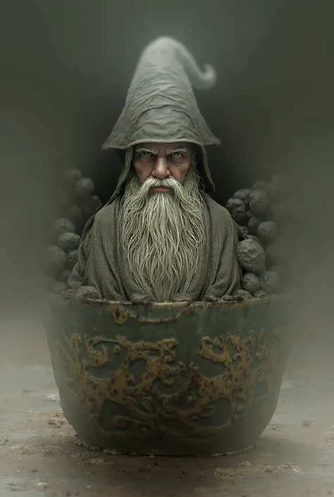 Gandalf figure in mug cup 3D