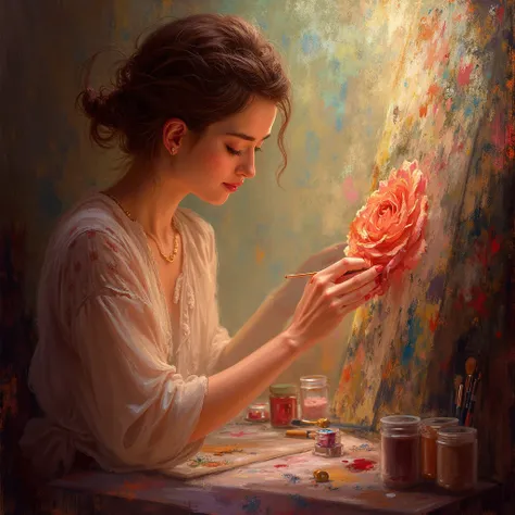 make a portrait of rose painting