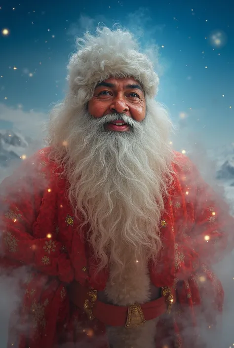 Indian movie star Allu Arjun as Santa 
