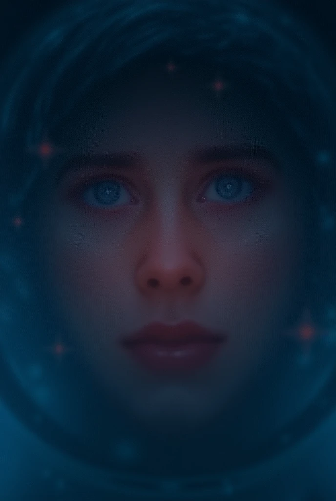 (Close-up of a better masStranger Thingsterpiece:1.5)0.9], (Space and astronauts:1.2) (Messy silver hair:1.1) (Heterochromia xanthochromia and blue eyes:1.2) (Space Helmet:1.0) (Colored stars in the eyes:1.0) (A radiant glow:1.1) (thick lips:0.9)