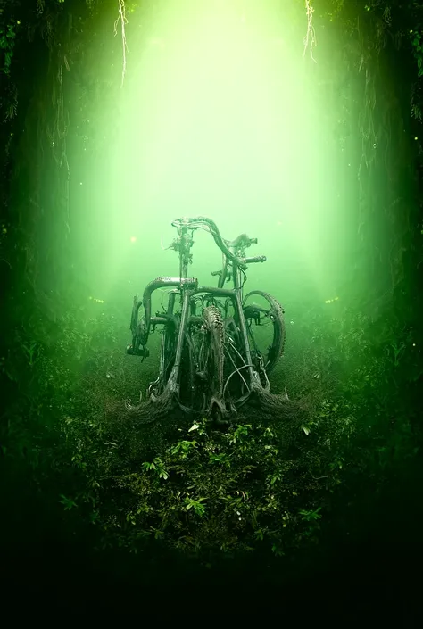 A bike in a jungle
