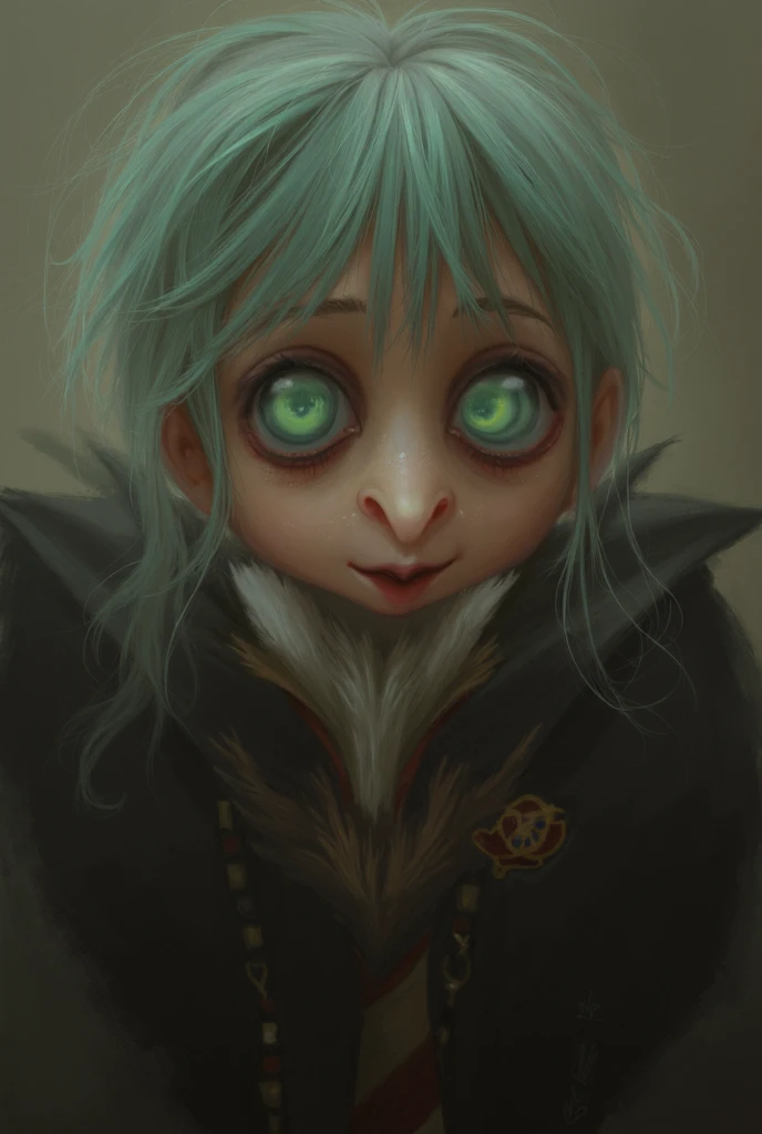  Create me an image with the characters in the style of the Spiderman Across movie with 2D and 3D digital art that currently exists create the image of a very pretty girl with pastel mint hair,  in the Hogwarts uniform taking care of a sick baby dragon ,  ...