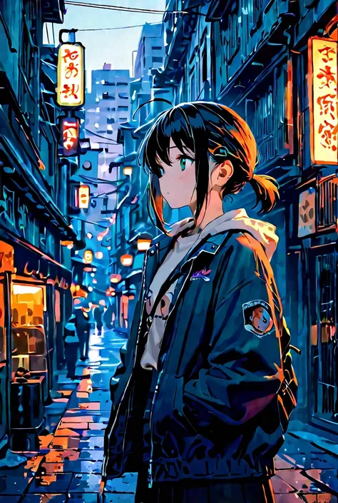 1girl,fubuki,city,
 , (masterpiece:1.2), (best quality:1.2), (very aesthetic:1.2), (absurdres:1.2), (detailed background), newest, intricate details,