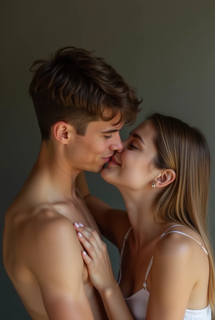 Teenage girl and boy having sex