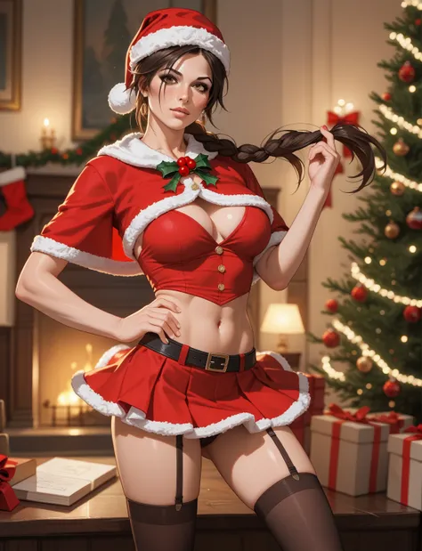 Lara Croft - Tomb Raider.santa suit.