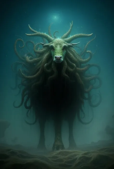 Realistic cow with tentacles