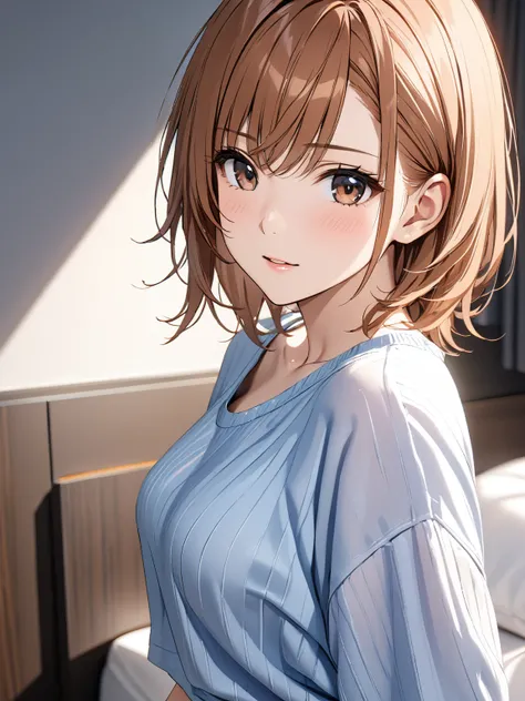 ( cute), (Misaka Mikoto), masterpiece:1.5, masterpiece, highest quality, UHD, retina, masterpiece, accurate anatomy, super detailed, high quality, best quality, 8k