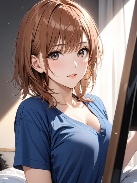 ( cute), (Misaka Mikoto), masterpiece:1.5, masterpiece, highest quality, UHD, retina, masterpiece, accurate anatomy, super detailed, high quality, best quality, 8k