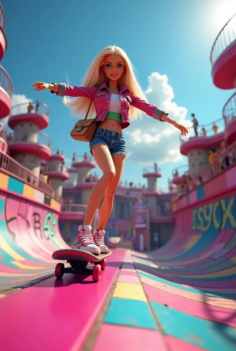 Barbie skateboard rampa