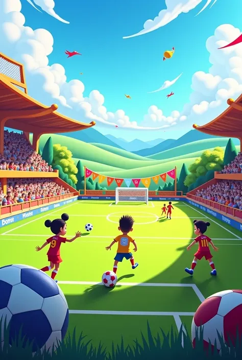 Disneys-style soccer field