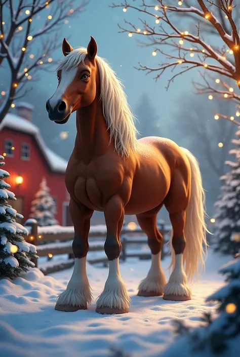 A horse at Christmas 