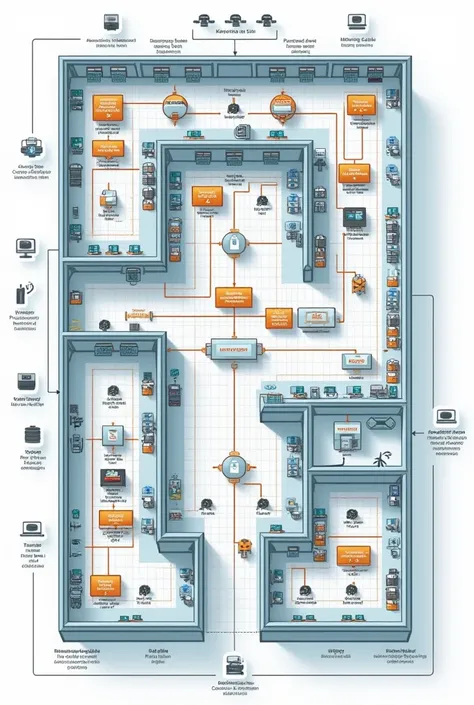 network layout of a large hospital.