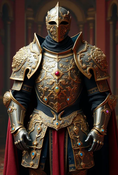 The round shield and the most beautiful and luxurious armor 