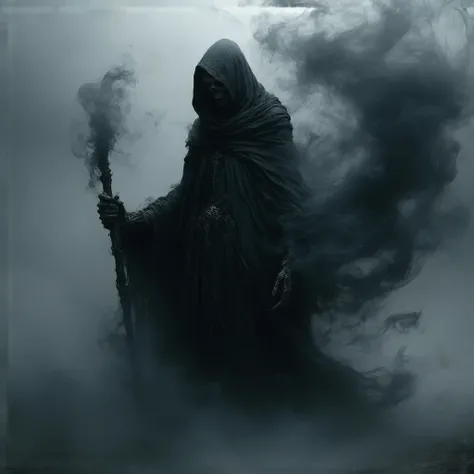 The strongest grim reaper 、 becomes smoke and seems to disappear、 super high detail