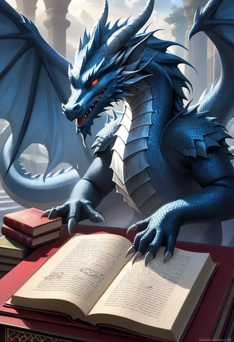 In a world where people revere dragons as gods, a humble scholar unearths a forbidden text that claims dragons are not divine but mortal creatures hiding a dark secret.,(exquisitely ethereal art:1.2)