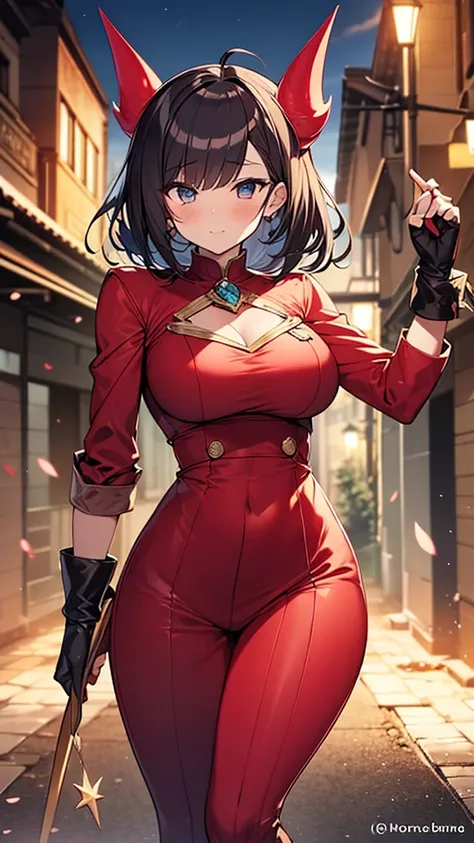 anime girl in a red outfit posing in front of a fogoplace, grosso, , Annie do League of Legends, para garota de anime de alta resolução, Oppai, traje Asuka sob as roupas!, v de devil may cry como um elfo, por Mestre Kanbun, cutesexyrobutts, coxas!!!, [ Art...