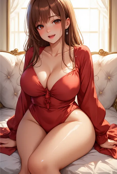   one mature beautiful woman  ,(masterpiece:1.3, top quality :1.3, Detailed description:1.3,  amazingly high resolution :1.3,High quality anime drawings),(  ,  high heels by Miguel),(紫Eyes,Crazy Eyes, Half-open（Hanbiraki ）Eyes:1.5, Big Breasts,  wicked smi...