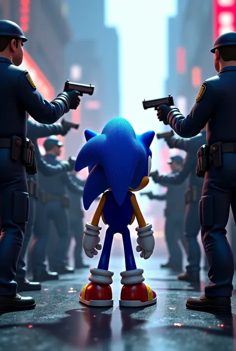 The cops shoot Sonic