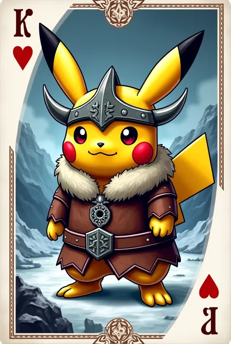 Pokémon playing card "Pikachu Viking"