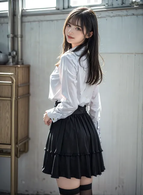 arafed asian woman in a skirt and a white shirt posing for a picture, japanese school uniform, japanese girl school uniform, wearing japanese school uniform, young gravure idol, realistic young gravure idol, young pretty gravure idol, Seifuku, cute schoolg...