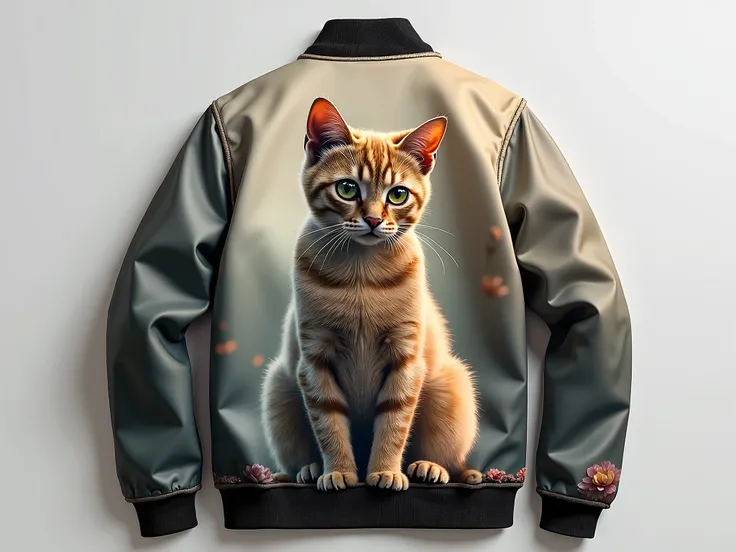 You make me a beautiful jacket with a picture of a cat on it. You design the place the way you want.