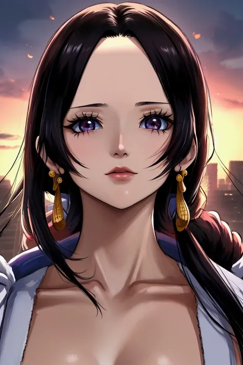 Score_9, Score_8_up, Score_7_up, Score_6_up, Score_5_up, Score_4_up, Source_anime, Tag1, Tag2, Quality_masterpiece, Anatomically correct, face, Perfect face, Highly detailed face and eyes,BOA HANCOCK,black hair, long hair, 